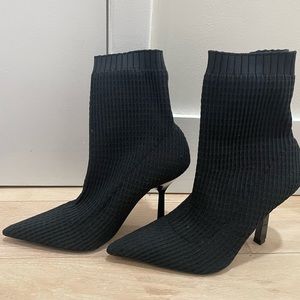 Zara Trafaluc Black Sock Booties